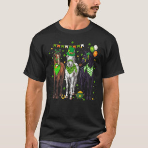 T-shirt Trèfle Cheval Cavalier Équestre St Patr