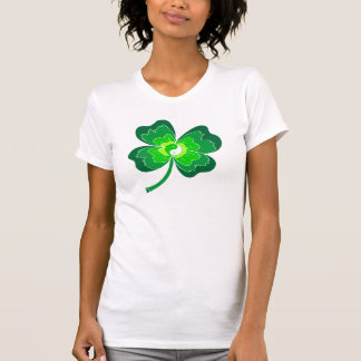 T-shirt Trèfle de feuille de Yin Yang quatre