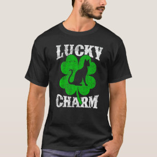 T-shirt Trèfle drôle Charme Chanceux Chat Siamois St Pat