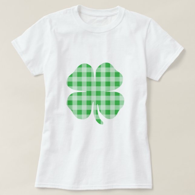 T-shirt Trèfle Gingham (Design devant)