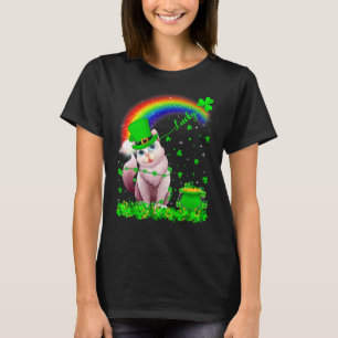 T-shirt Trèfle irlandais Arc-en-ciel Chat balinais chanceu