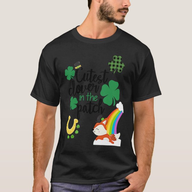 T-shirt Trèfle le plus mignon du patch Saint-Patrick Lepre (Devant)