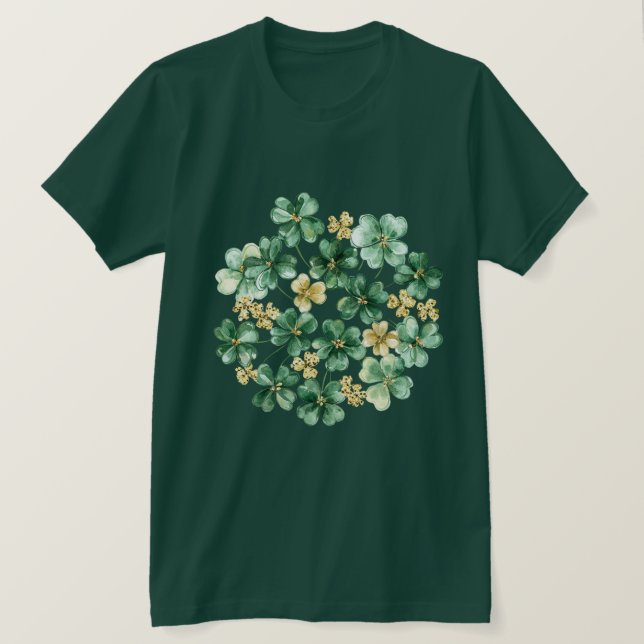 T-shirt Trèfle Vert Or   (Design devant)