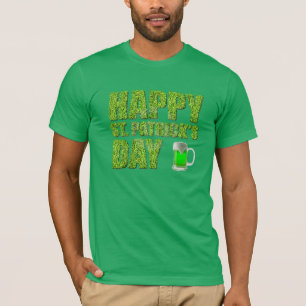T-shirt Trèfles & Bière Verte Joyeuse St. Patrick