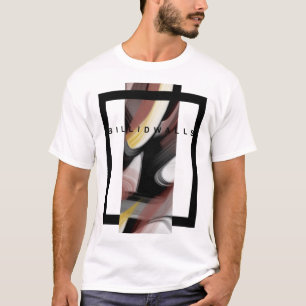 T - Shirt Trend Abstrakt Art Schwarz-weiß Powdery