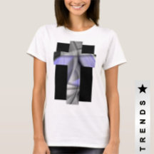 T - Shirt Trend Abstrakt Lavendel Violet