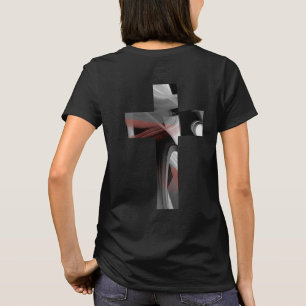 T - Shirt Trend Abstrakt Schwarz-weiß Powdery