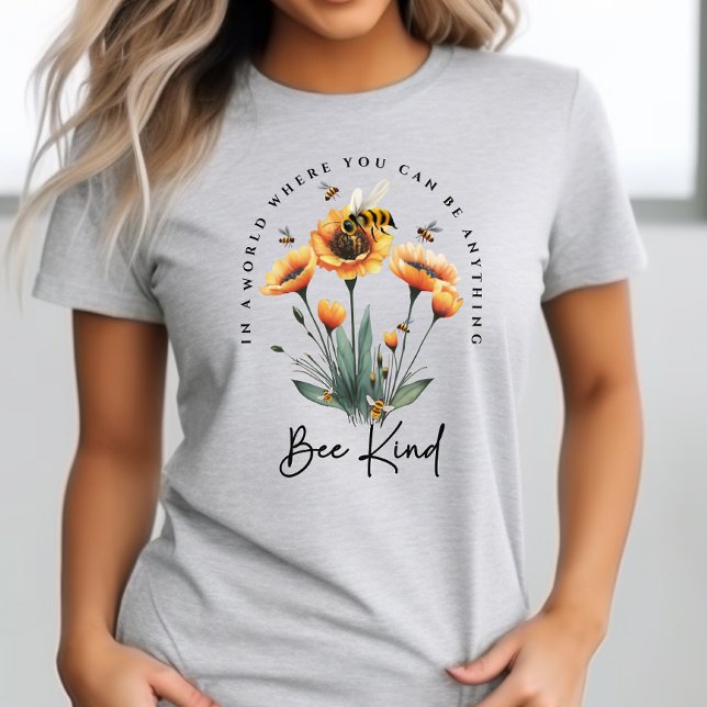 T-shirt Trendy Be Genre Positive Citation Floral Bumble Be (Créateur téléchargé)
