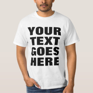 T-shirt Trendy Big Police Texte Modèle Mens Valeur blanche