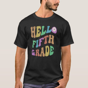 T-shirt Trendy Bonjour Enseignant de 5e année Bonjour 5e G