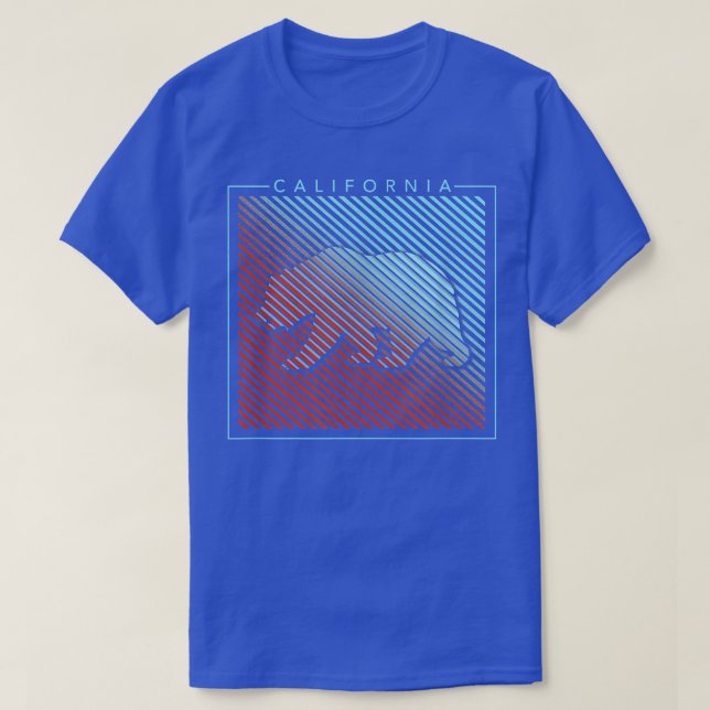 T-shirt Trendy California Bear Neon Box Up  (Design devant)