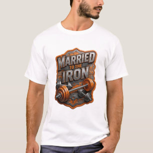 T-shirt Trendy Gray MARIÉ À L'IRON Text Design