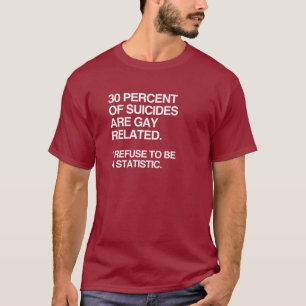 T-SHIRT TRENTE POUR CENT DES SUICIDES SONT LIÉS AUX GAYS