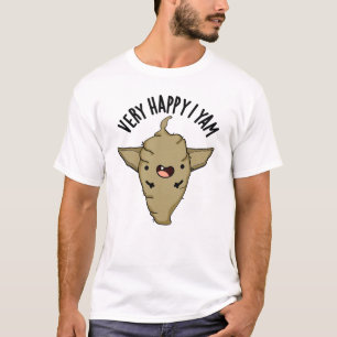T-shirt Très Heureux Je Yam Funny Veggie Pun