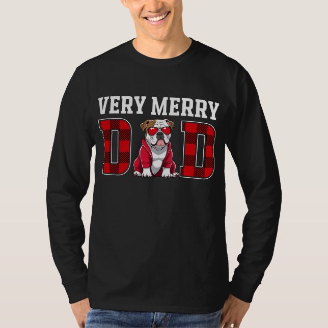 T-shirt Très Joyeux Papa Chemise à manches longues - Bulld (Devant)