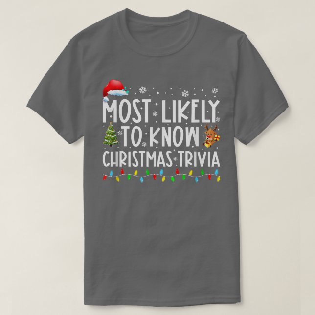 T-shirt Très Probable De Connaître Noël Trivia Famille Noë (Design devant)