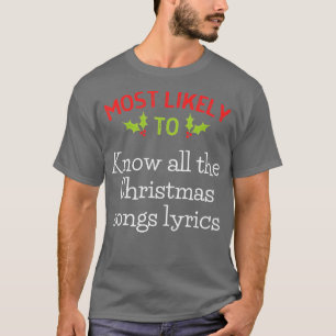 T-shirt Très Probable De Connaître Tous Les Paroles De Cha