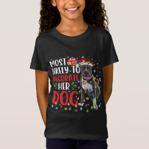T-Shirt Très Probable De Décorer Sa Famille Pitbul Christm