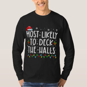 T-shirt Très Probable De Découvrir Les Halls Santa Hat N