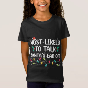 T-Shirt Très Probable De Parler Père Noël Oreille De Noël 