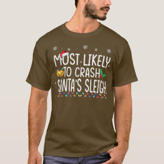 T-shirt Très Probable De S'Effondrer Père Noël Sleight Pèr