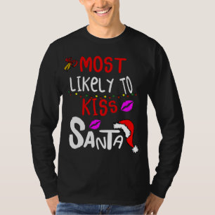 T-shirt Très Probable D'Embrasser Les Lumières De Noël Du