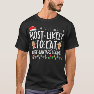 T-shirt Très Probablement De Manger Tous Les Cookies Père 