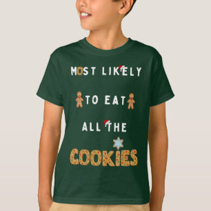 T-shirt Très susceptible de manger tous les cookies - Funn