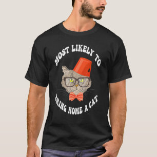 T-shirt Très susceptible de ramener à la maison un chat ad