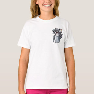 T-shirt Trésor de poubelle pour enfants avec un raton lave