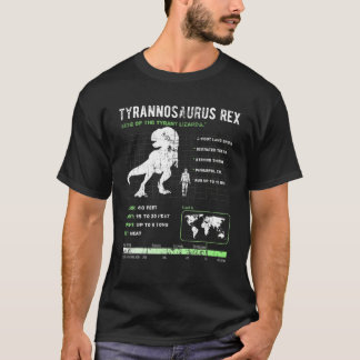 T-shirt Trex Dinosaur Faits - Tyrannosaurus Rex Cadeau