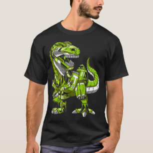 T-shirt TRex Dinosaur Robot Futuriste Science Fiction Garç
