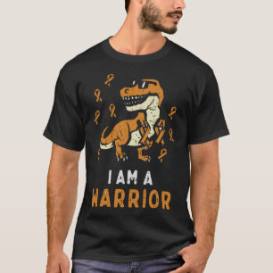 T-shirt Trex Orange Ribbon Im Un Guerrier Leucémie Sensibi