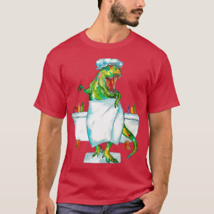 T-shirt Trex prenant bain dinosaure peinture aquarelle din