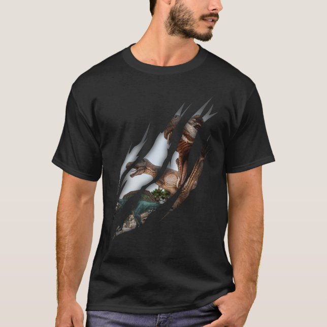 T-shirt Trex Spinosaurus Torn Claw Dino Lover (Devant)