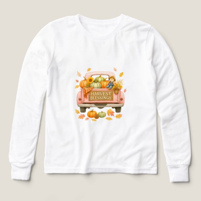 T - Shirt Tri Blendet Shirt-Herbst-T-Shirts für Ki (Design Vorderseite)