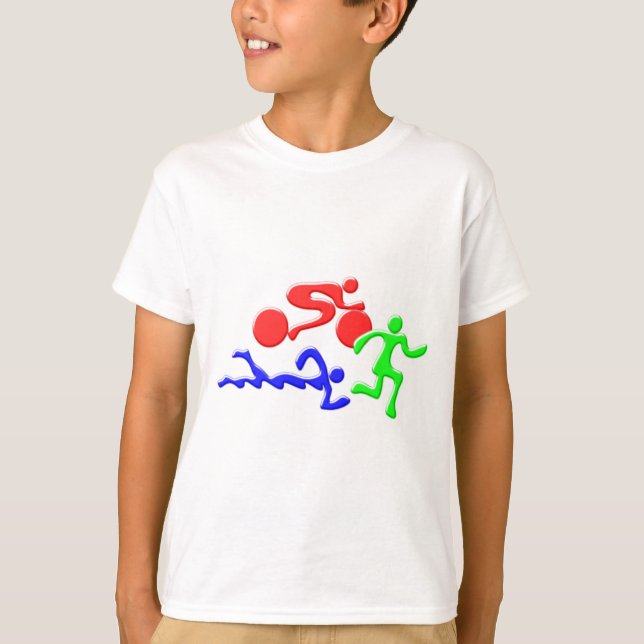 T-shirt TRI chiffres conception de COULEUR de course de (Devant)