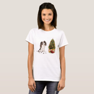T-shirt Tri-Color King Charles Spaniel Drôle chien de Noël