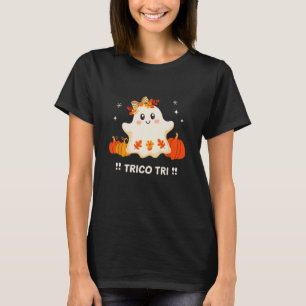 T-shirt Tri Cute Halloween Éffrayant Mexicain Fantôme Span