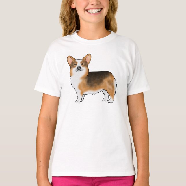 T-shirt Tri Pembroke en tête rouge Conception de Chien de  (Devant)