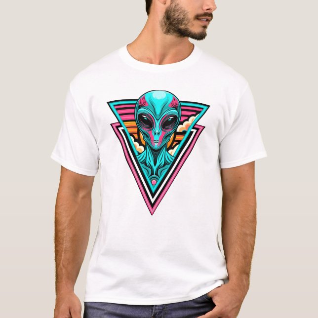 T-shirt triangle alien (Devant)