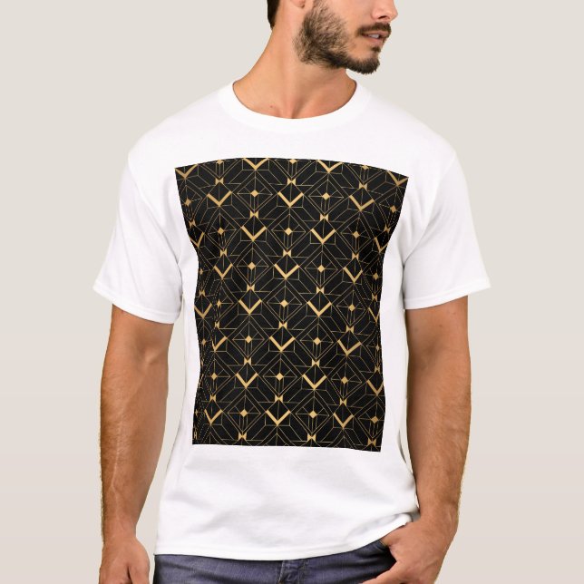T-shirt Triangle Art Déco : Motif de luxe. (Devant)