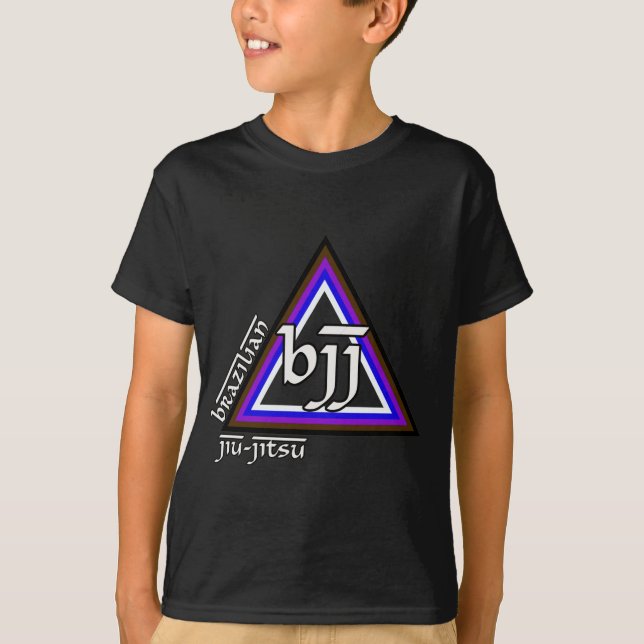 T-shirt Triangle de Jiu Jitsu BJJ de Brésilien de progrès (Devant)