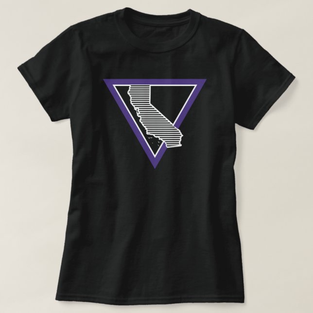 T-shirt triangle de la californie rayée mcm (Design devant)