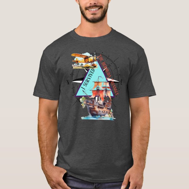 T-shirt Triangle des Bermudes (Devant)