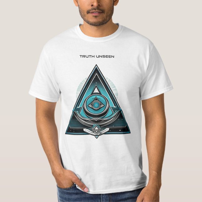 T-shirt Triangle d'oeil à vue entière - Art géométrique my (Devant)