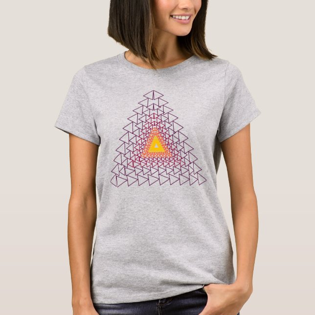 T-SHIRT TRIANGLE GEOMETRIC TYPE TSHIRT. (Devant)