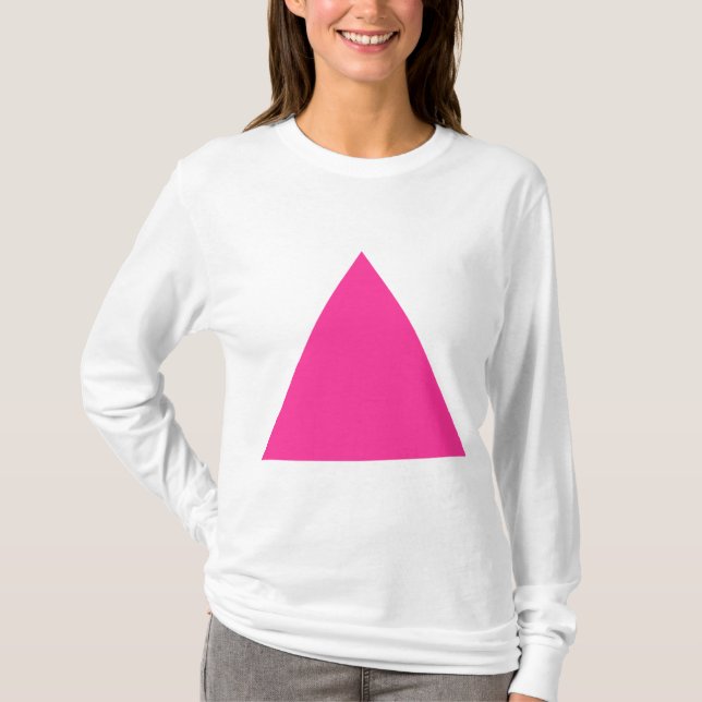 T-shirt Triangle - Rose chaud (Devant)