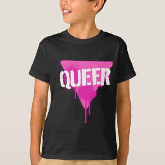T-shirt Triangle Rose Queer En Spray Punk Peint Stencil St