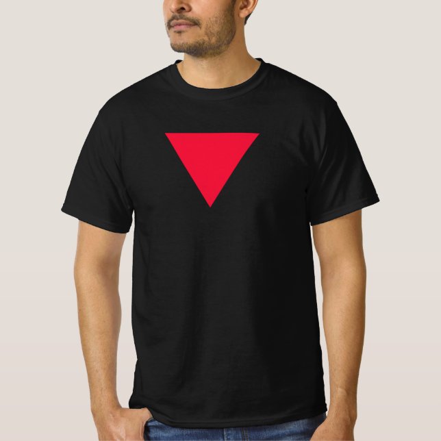 T-shirt triangle rouge inversé (Devant)